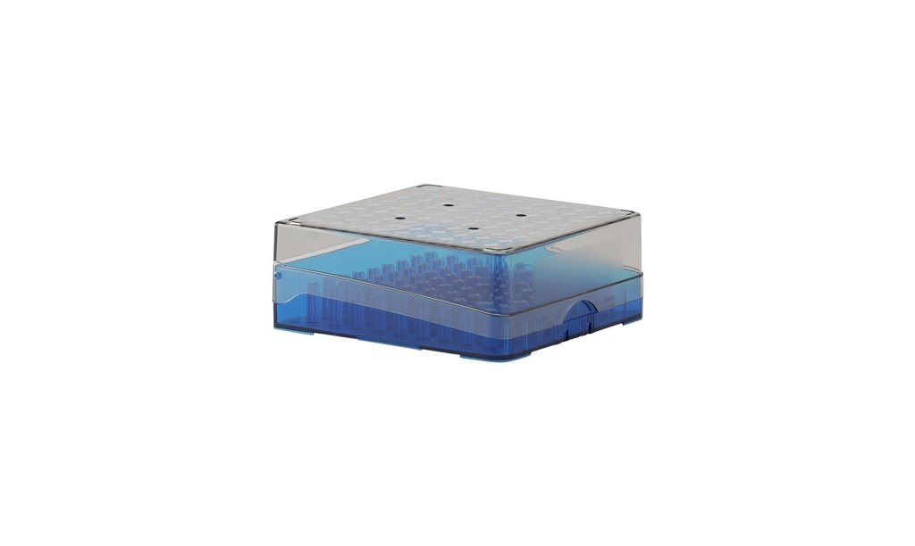 [1522410] Cryobox, TENAK, 133 x 133 x 53 mm, PC, 10 x 10, blue