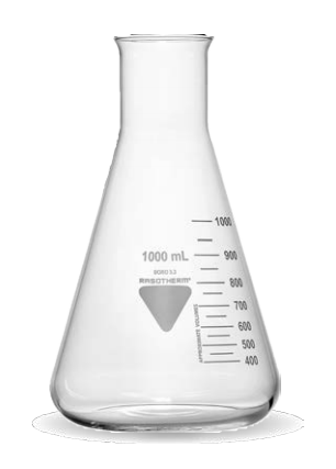 Erlenmeyer flasks, wide neck, 2000 ml, 10/pk