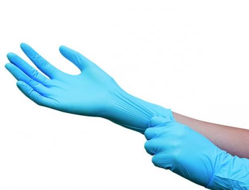 [6270368] Nitrile gloves, LLG standard long, size L, blue, 300 mm