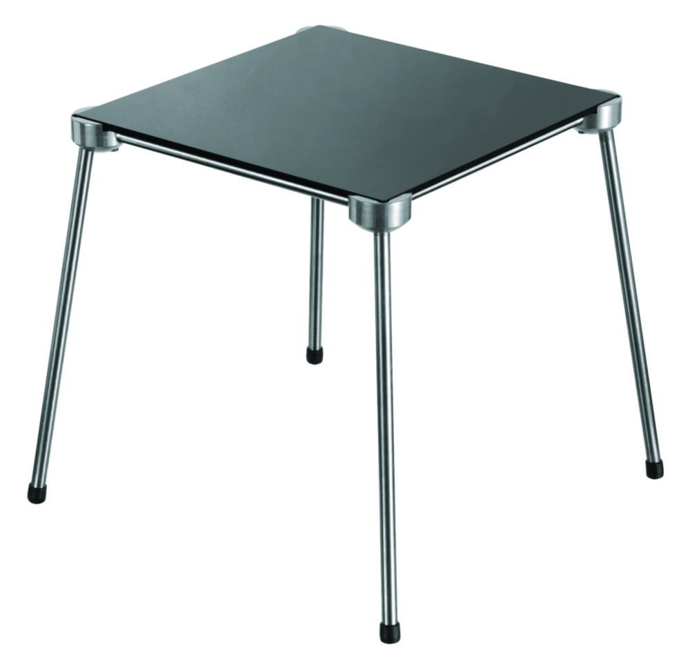 Stainless 4-foot with Ceramic plate 160x160 mm