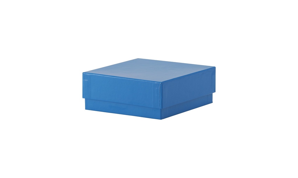Cryobox, TENAK, 133 x 133 x 50 mm, PP coated cardboard, blue