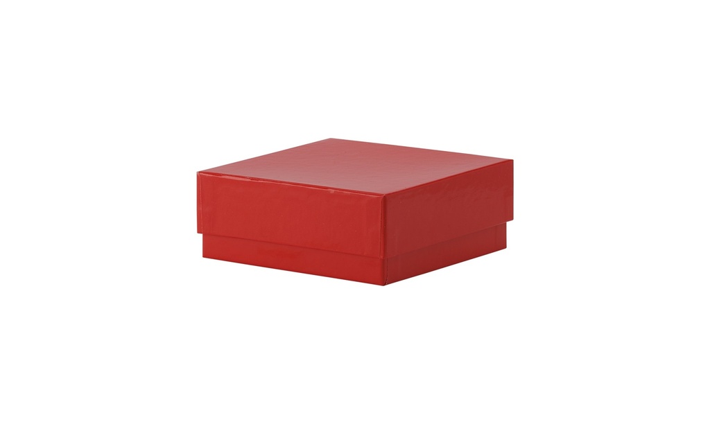 Cryobox, TENAK, 133 x 133 x 50 mm, PP coated cardboard, red