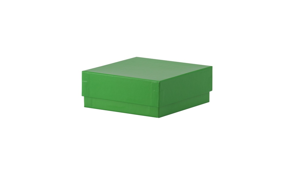 Cryobox, TENAK, 133 x 133 x 50 mm, PP coated cardboard, green