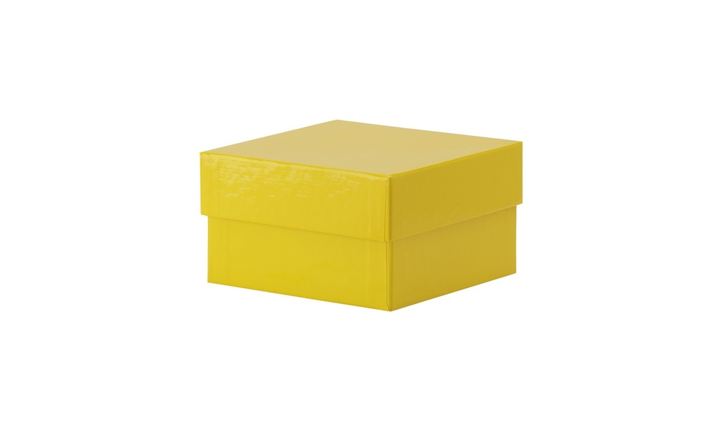 [1522774] Cryobox, TENAK, 133 x 133 x 75 mm, PP coated cardboard, yellow