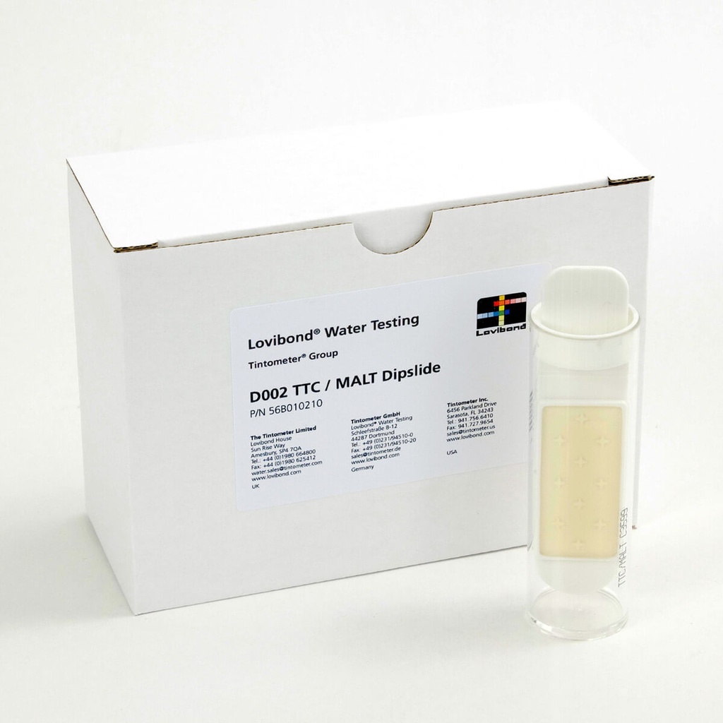 Dipslide, Lovibond D002 TTC/MALT, for total count + yeast and molds