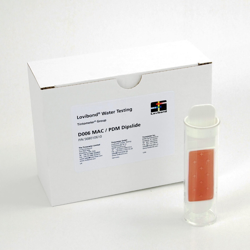 Dipslide, Lovibond D006 Pseudomonas (PDM)/MAC, for total count + coliform