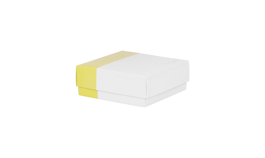 [1522870] Cryobox, TENAK, 134 x 134 x 52 mm, PP coated surface, incl. 9 x 9, yellow/purple