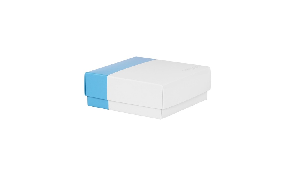 [1522875] Cryobox, TENAK, 134 x 134 x 52 mm, PP coated surface, incl. 10 x 10, blue/orange