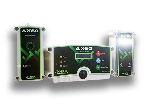 Ax60 CO2 Safety Monitor incl. 1x Central Display