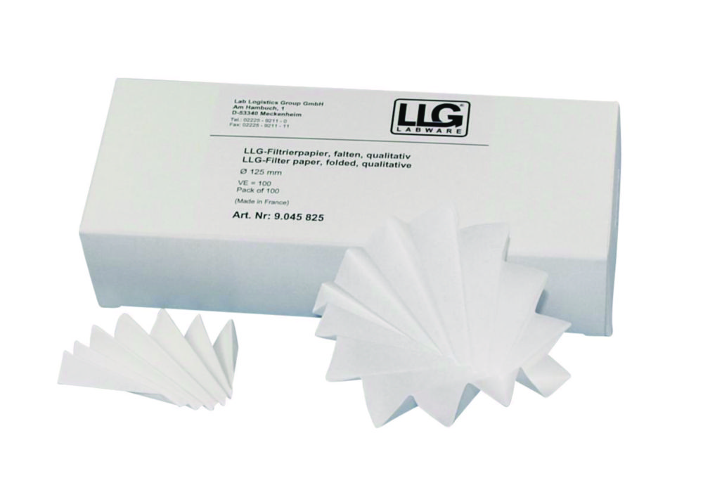 [6286319] Folded filter, LLG, qualitative, medium, Ø90 mm, 8-12 µm, 100 pcs