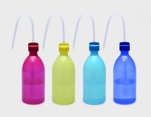 [6286658] Wash bottle 500 ml PE, narrow-neck, yellow pack of