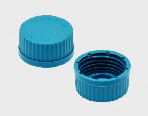 [6286665] Screw cap, GL45, blue pack of 10