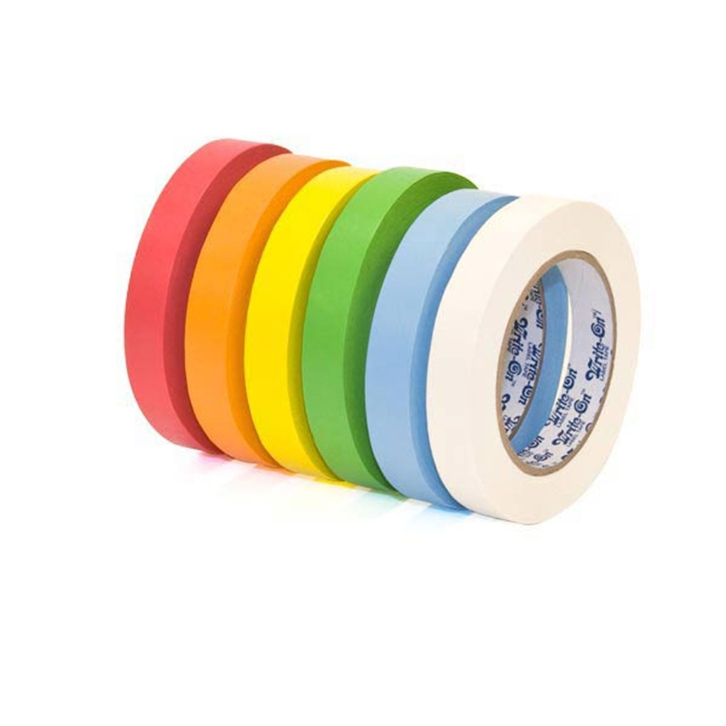 [6286757] Label adhesive tape, writable Rainbow Set, 30 m