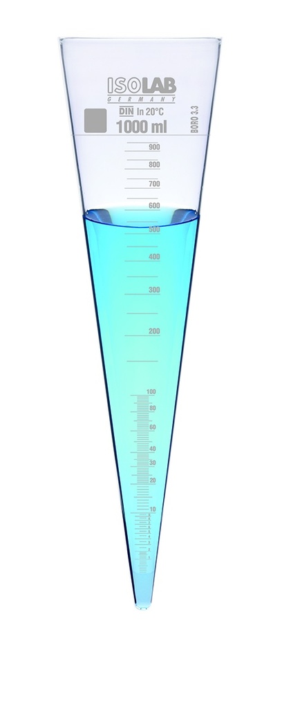 Imhoff cone 1000 ml glas, without stopcock