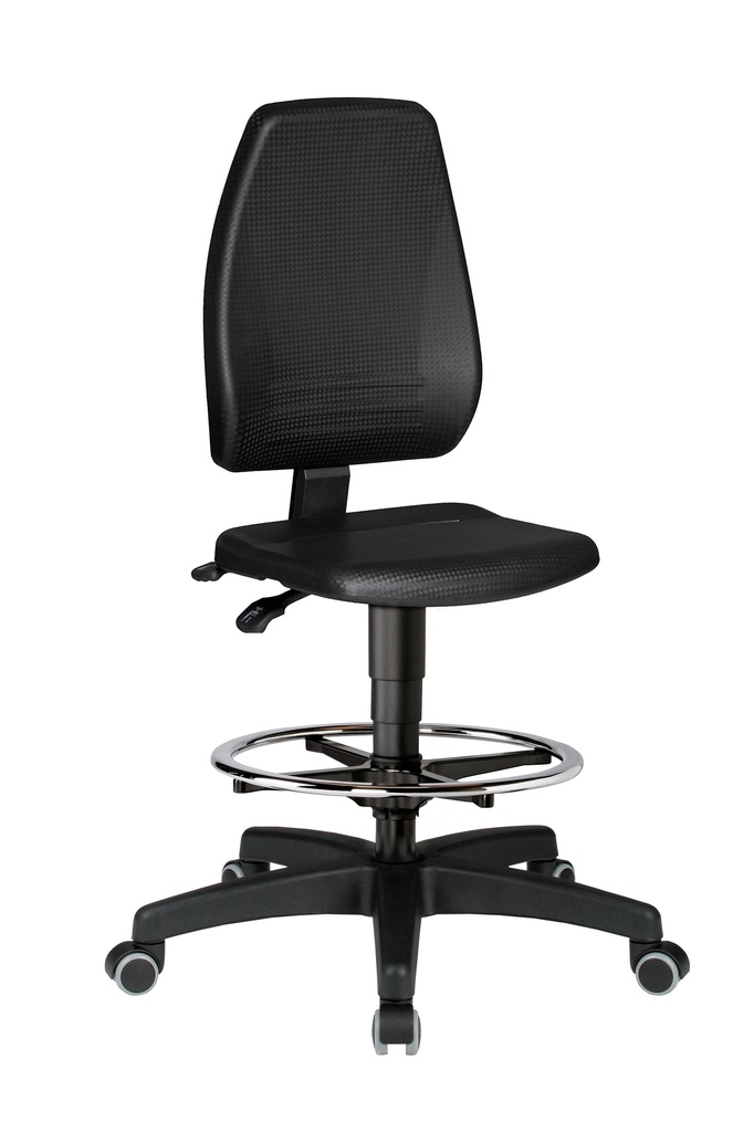 [6287752] LLG-Lab chair PU foam black, stop and go,620-890mm