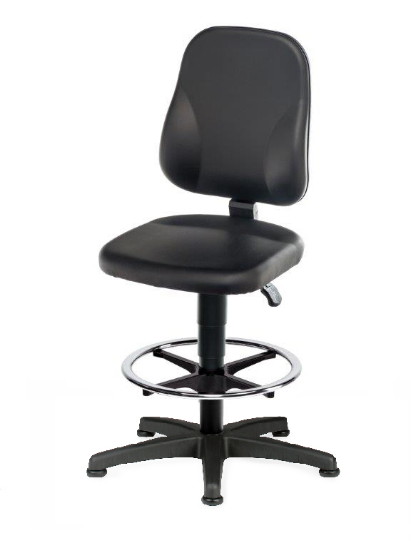[6287754] LLG-Lab chair, art. Leather, foot ring, gliders 580-850 mm
