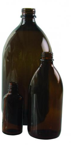 [6287789] Narrow neck bottles, amber glass 100 ml, DIN 22