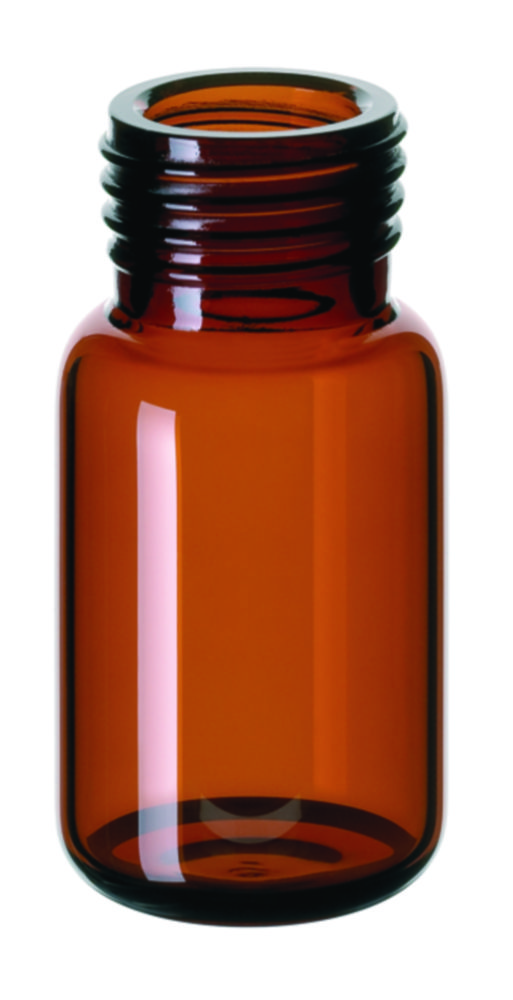[6290106] Headspace vials w. screw neck, LLG, N 18 precision, rounded bottom, 10 mL, amber