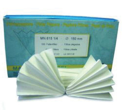 Folded filter, Macherey-Nagel MN 615, qualitative, medium, Ø125 mm, 4-12 µm, 100 pcs