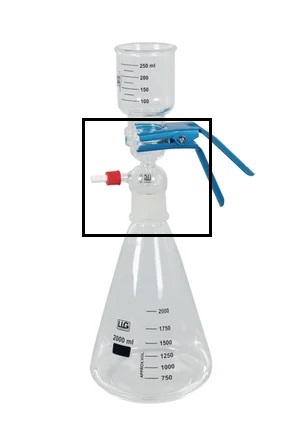 Filter holder, LLG, NS45/40, GL14, Ø47 mm, por. 3, 16-40 µm, for filtration apparatus
