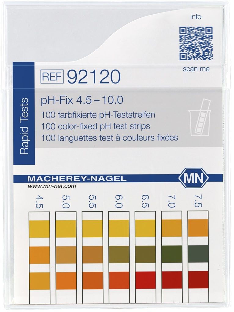 [1571743] pH indicator paper, Macherey-Nagel pH-Fix, strips, pH 4,5 - 10, 100 pcs