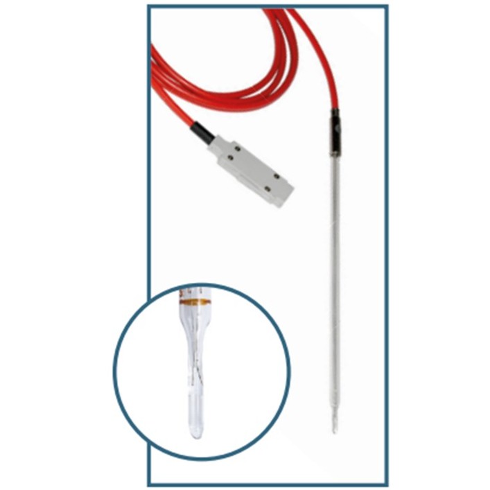 [6313340] Temperature sensor Pt1000, Ludwig Schneider 67056, Ø3/6x250 mm, glass, -50-250 °C, 2 m kabel