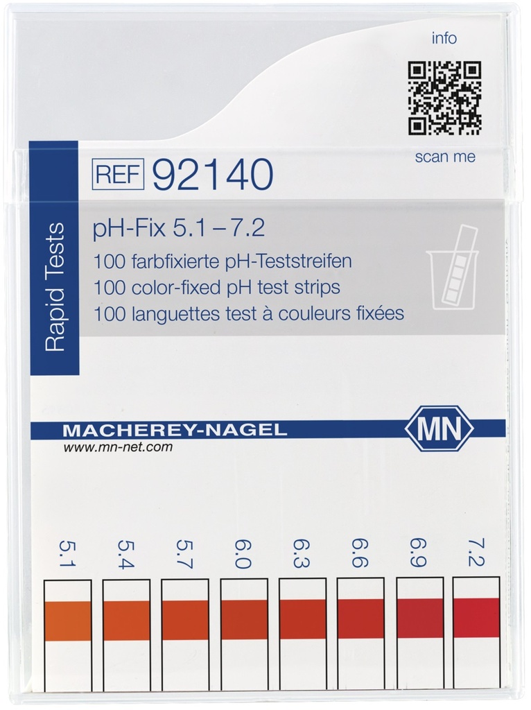 [1571753] pH indicator paper, Macherey-Nagel pH-Fix, strips, pH 5,1 - 7,2, 100 pcs
