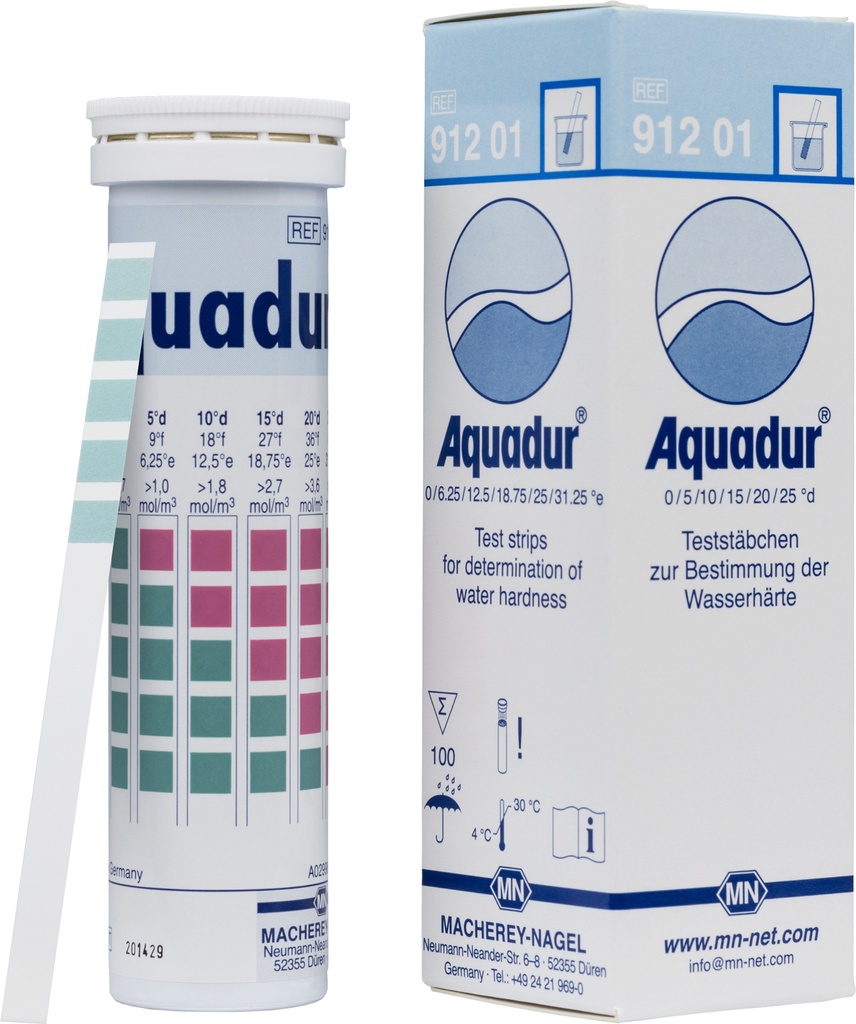[1571907] AQUADUR test strips, gradation: 0-25 °dH, 100pcs