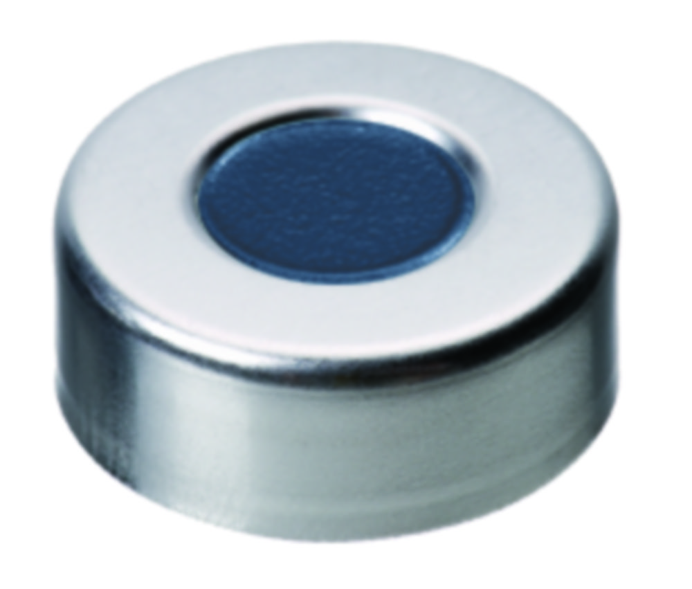 [1760114] Crimp seals, LLG, N 20, alu w. hole, silver, butyl/PTFE 50 A, Pharma-Fix