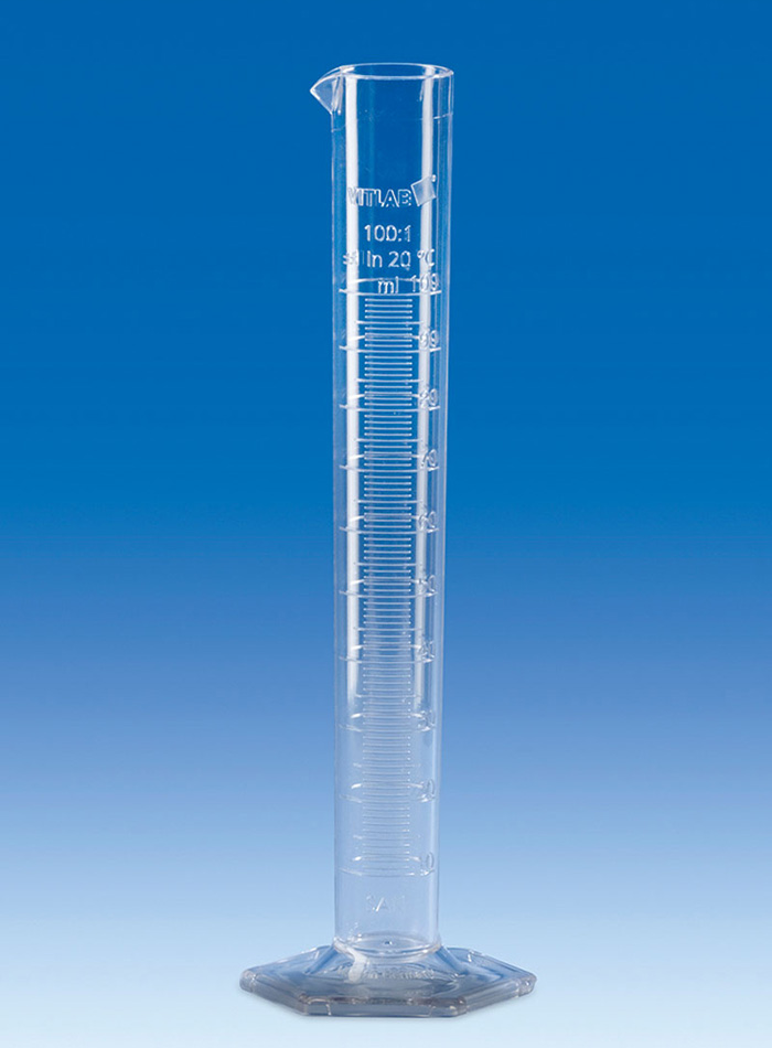 [7009020] Measuring cylinder SAN, tall form, class B, 500 ml