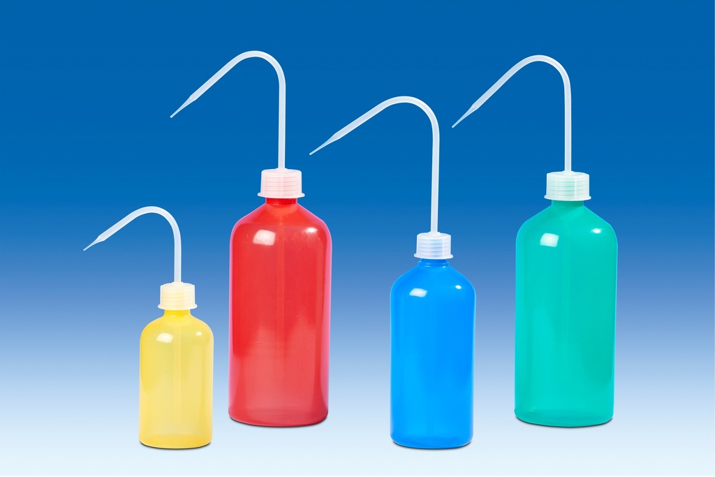 Wash bottles 500 ml, LDPE, yellow