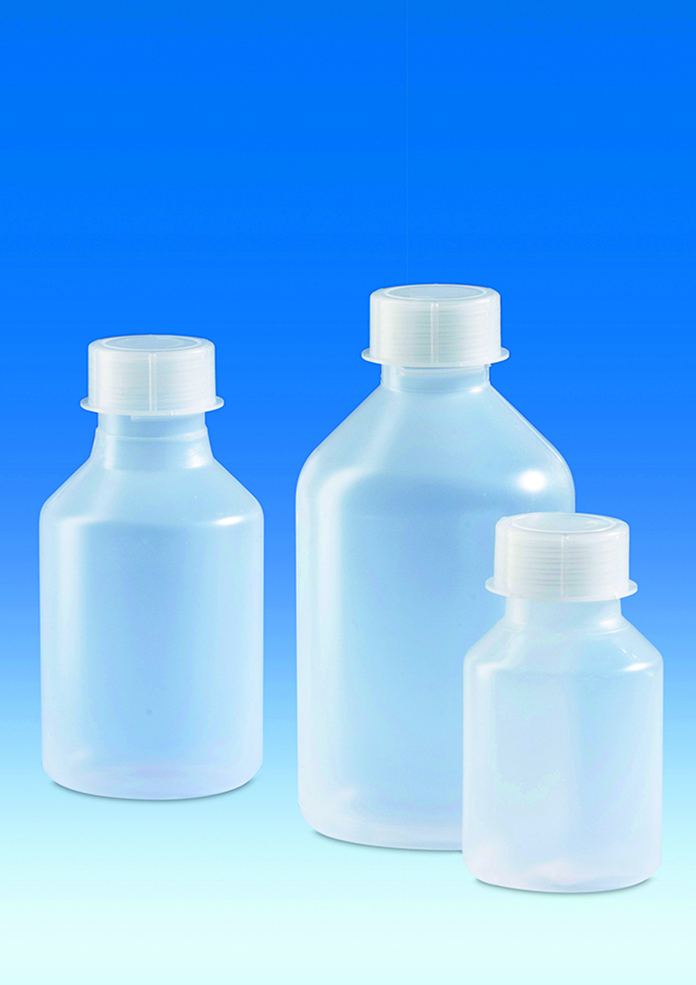Conical-shouldered bottles PP, 500ml w/screw cap