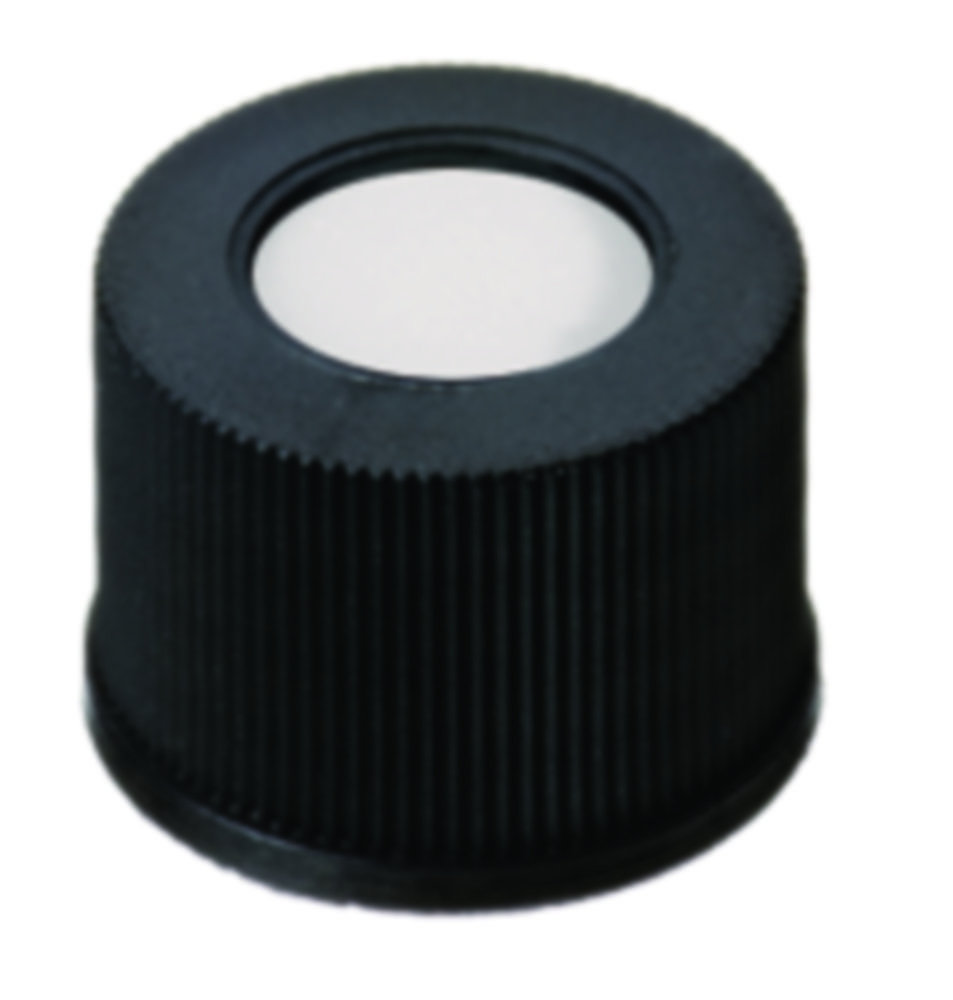 [7510053] Screw cap, LLG, N 13, black PP w. hole, silicone/PTFE 55 A
