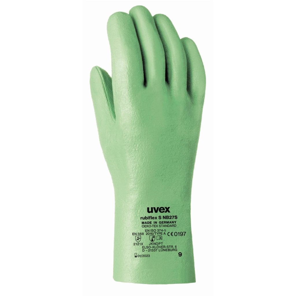 [7602595] Chemical protection gloves, uvex rubiflex S NB27S, size 10