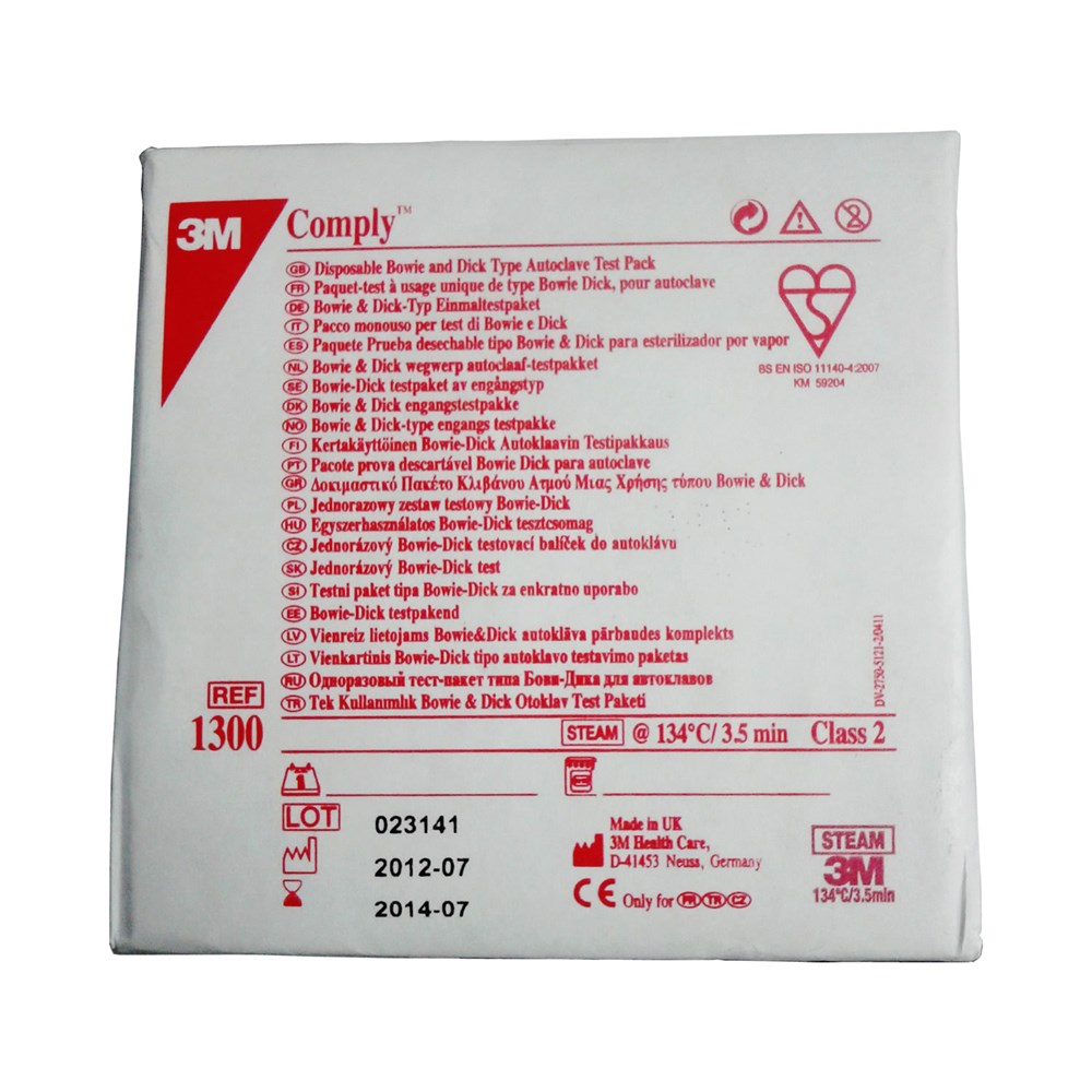 3M Comply Bowie + Dick disposable test palet