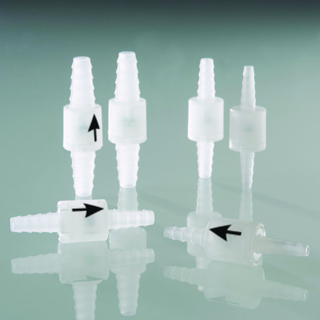 Non-return valves, PP, black arrow