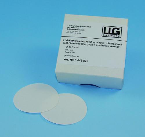 Filter circles, LLG, qualitative, very slow, Ø90 mm, 2-4 µm, 100 pcs