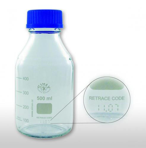 [8075513] Lab bottles w screw-cap 500 ml Simax, 10/pack