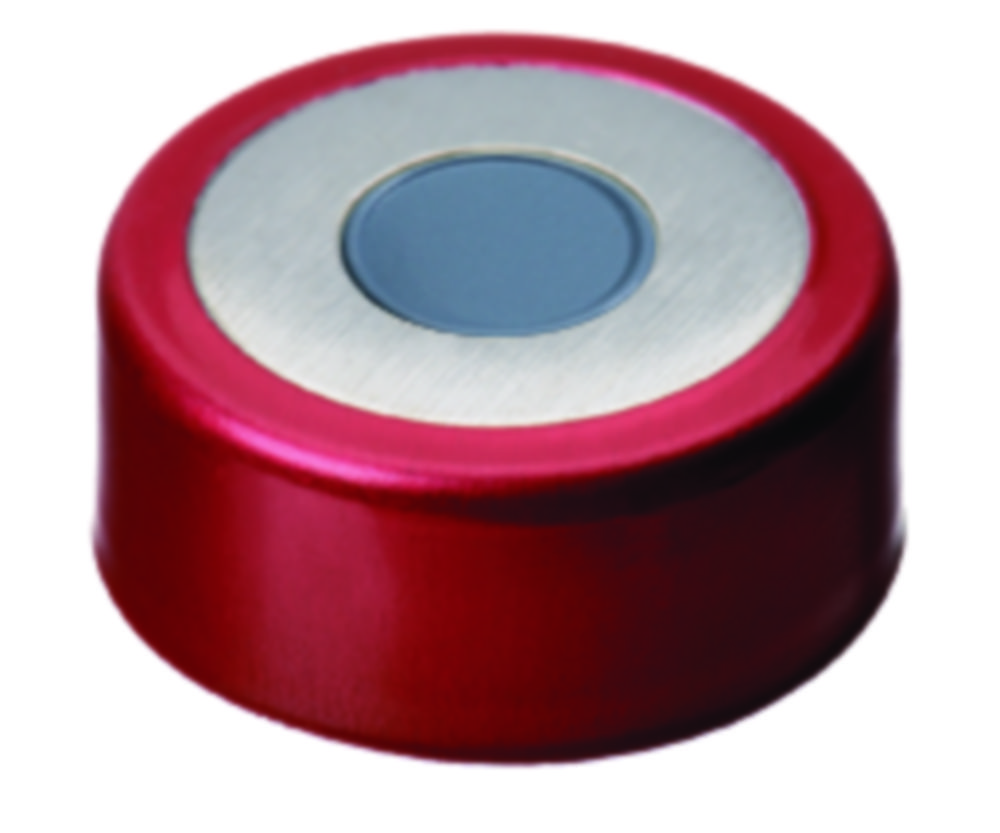 [9003457] Crimp seals, LLG, N 20, magnetic bi-metal w. hole, red/silver, butyl/PTFE 50 A