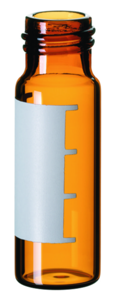 [9003549] Vials w. screw neck, LLG, N 13, 4 mL, amber, w. labeling field