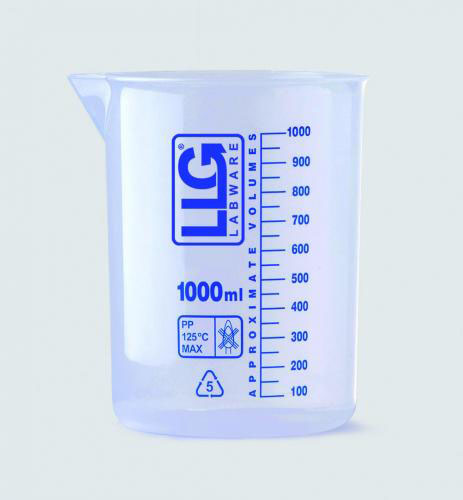 [9013673] LLG beaker, PP, blue scale, 250 ml
