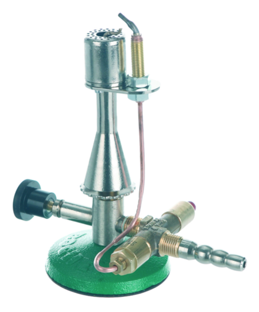 Safety burner with needle valve, natural gas