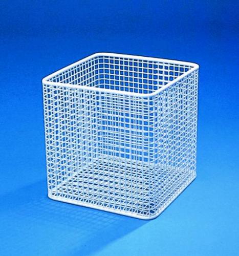 Baskets, nylon-coated wire, wh ite, Width 120 mm,