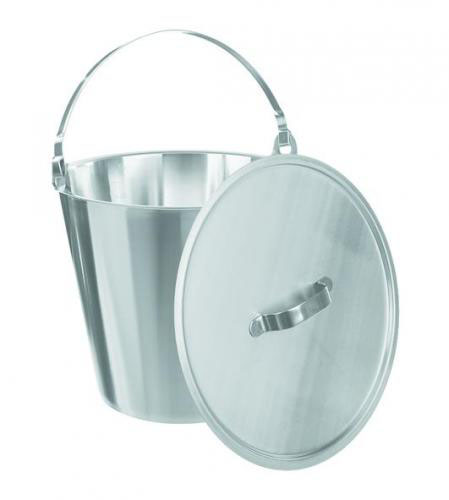 Buckets, st. steel, graduated, with handle, 6 ltrs