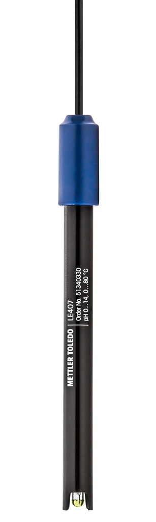pH electrode, Mettler-Toledo LE407, plastic, gel, BNC 1 m