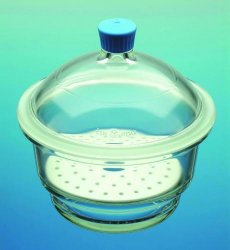 [9042810] Desiccator Ø 100 mm with plastic knob lid and porc