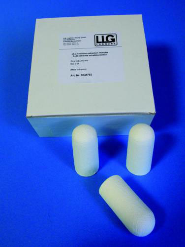 LLG- Cellulose extraction thimbles, 33 x 100 mm