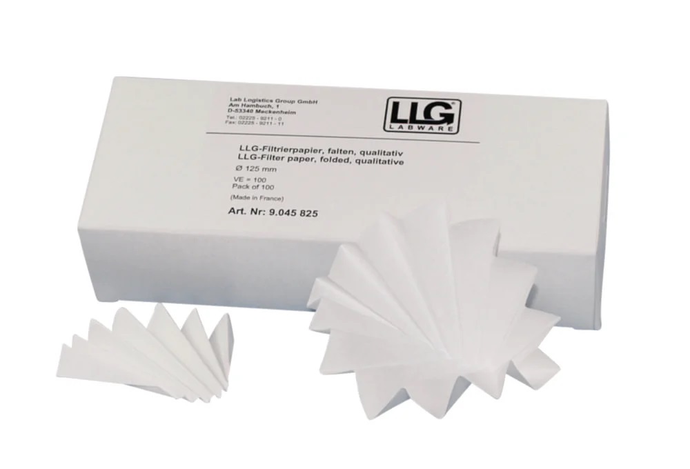 [9045827] Folded filter, LLG, qualitative, medium, Ø185 mm, 8-12 µm, 100 pcs