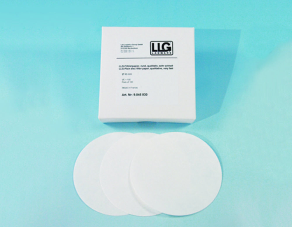 Filter circles, LLG, qualitative, very fast, Ø90 mm, 12-15 µm, 100 pcs