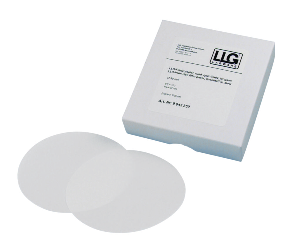 [9045850] Filter circles, LLG, quantitative, slow, Ø90 mm, 2-3 µm, 100 pcs